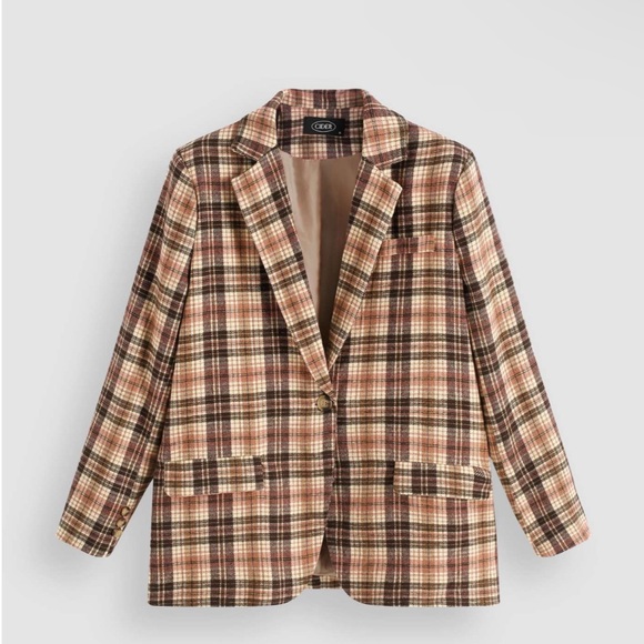 Cider Jackets & Blazers - Cider Retro Plaid Blazer